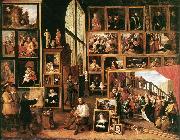 TENIERS, David the Younger The Gallery of Archduke Leopold in Brussels at oil